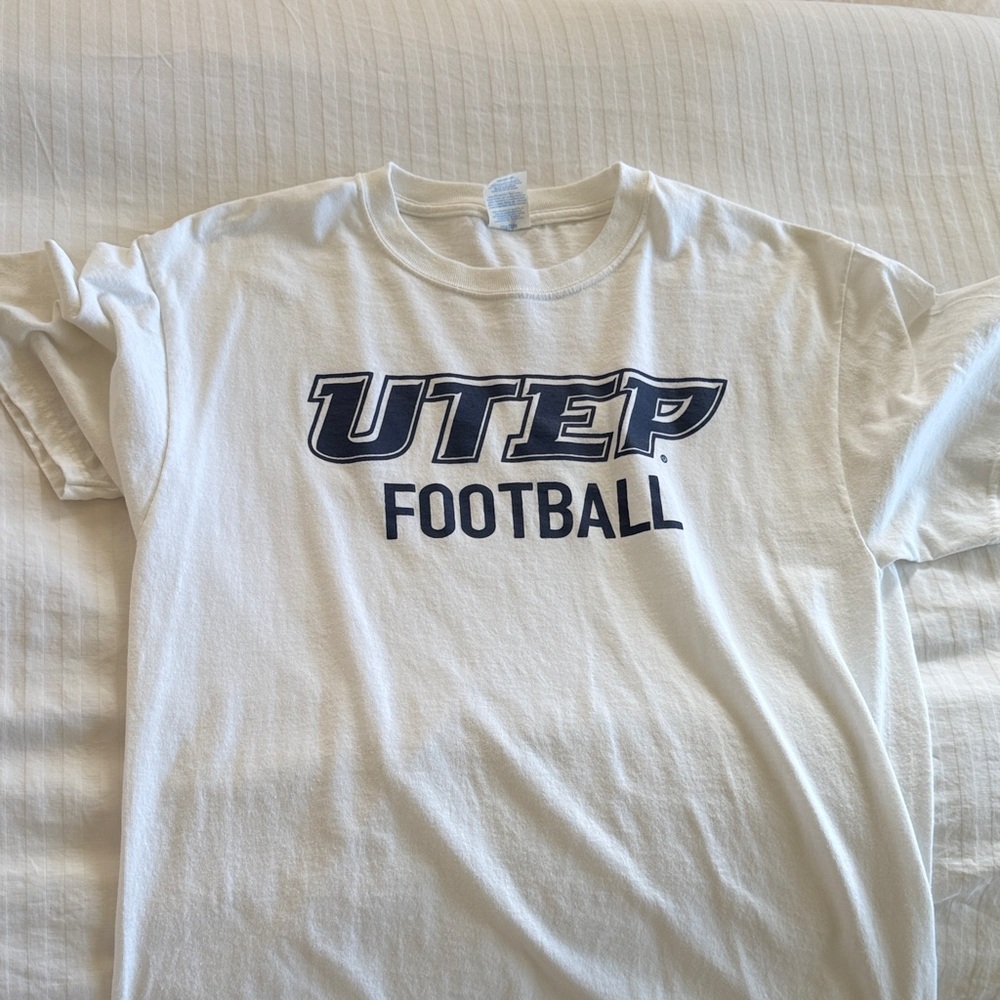 UTEP Football 
Port and Company White Tee